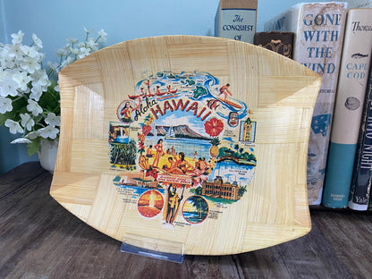 Mid Century Hawaii Bamboo Dish at Duckwells