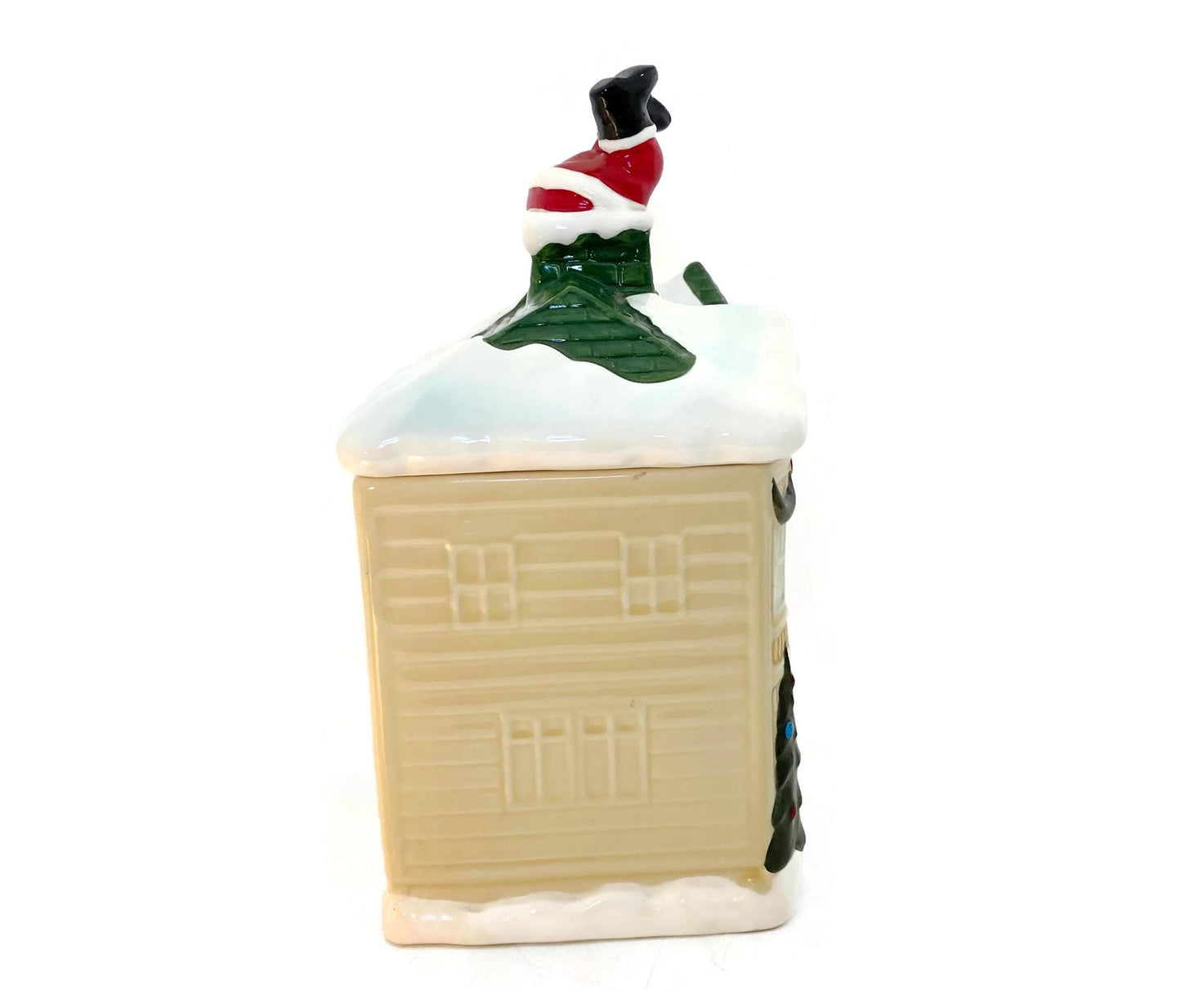 Vintage Victorian House Christmas Cookie Jar Canister at Duckwells