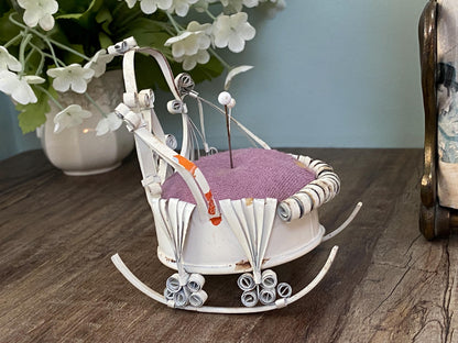 Vintage Tin Can Folk Tramp Art Pin Cushion at Duckwells