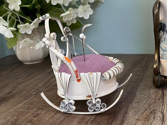 Vintage Tin Can Folk Tramp Art Pin Cushion at Duckwells