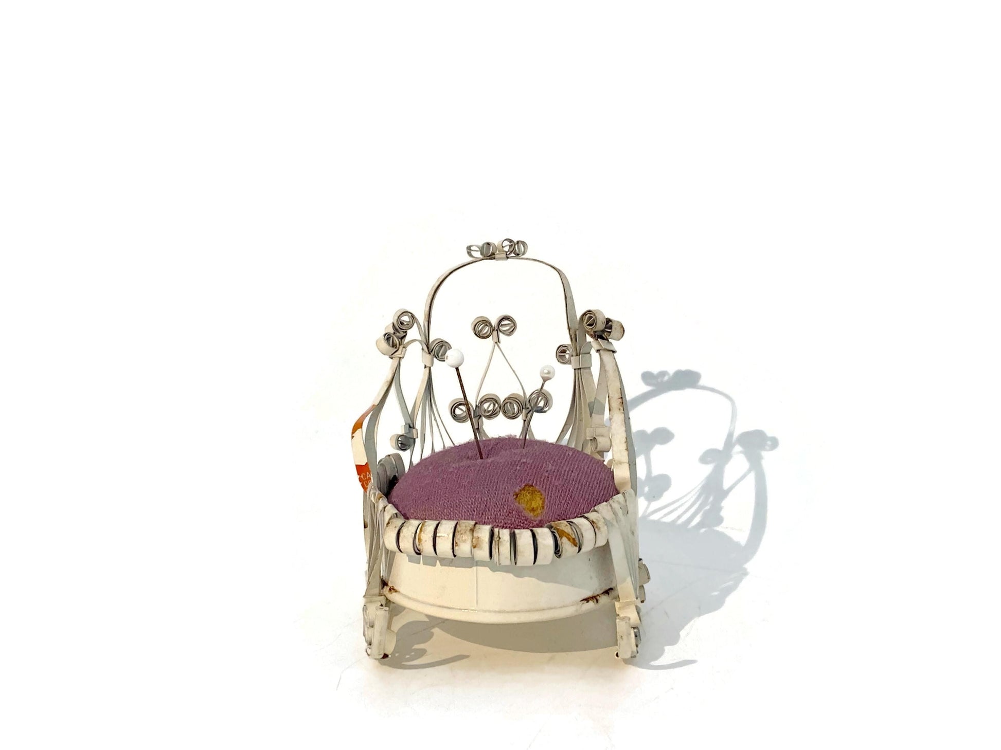 Vintage Tin Can Folk Tramp Art Pin Cushion at Duckwells