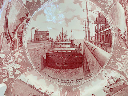 Midcentury St. Lawrence Seaway and Power Project Souvenir Plate