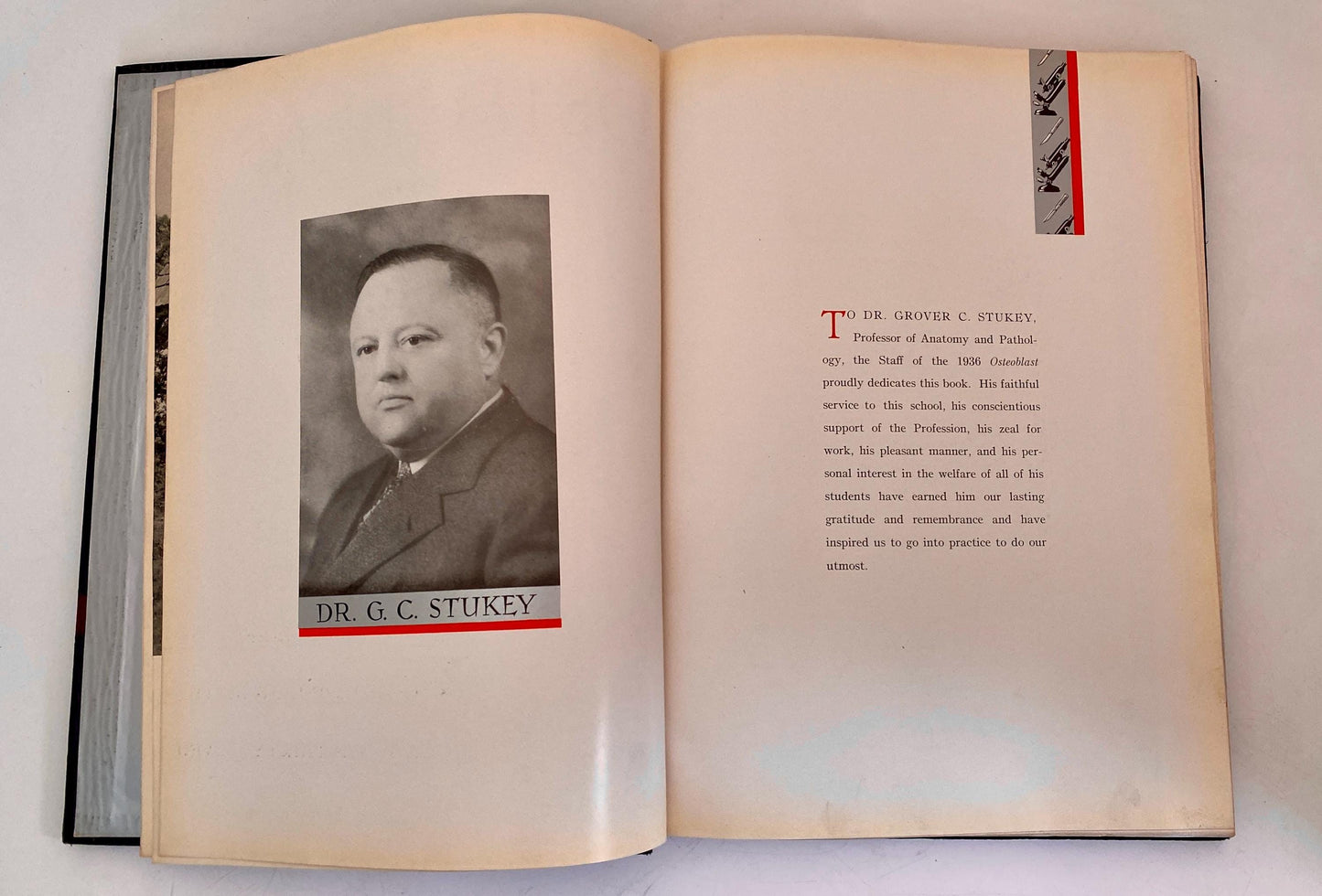 Vintage 1936 Osteoblast Yearbook, Kirksville College of Osteopathy & Surgery at Duckwells