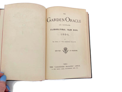 Antique Book, The Garden Oracle and Floricultural Yearbook 1894 at Duckwells