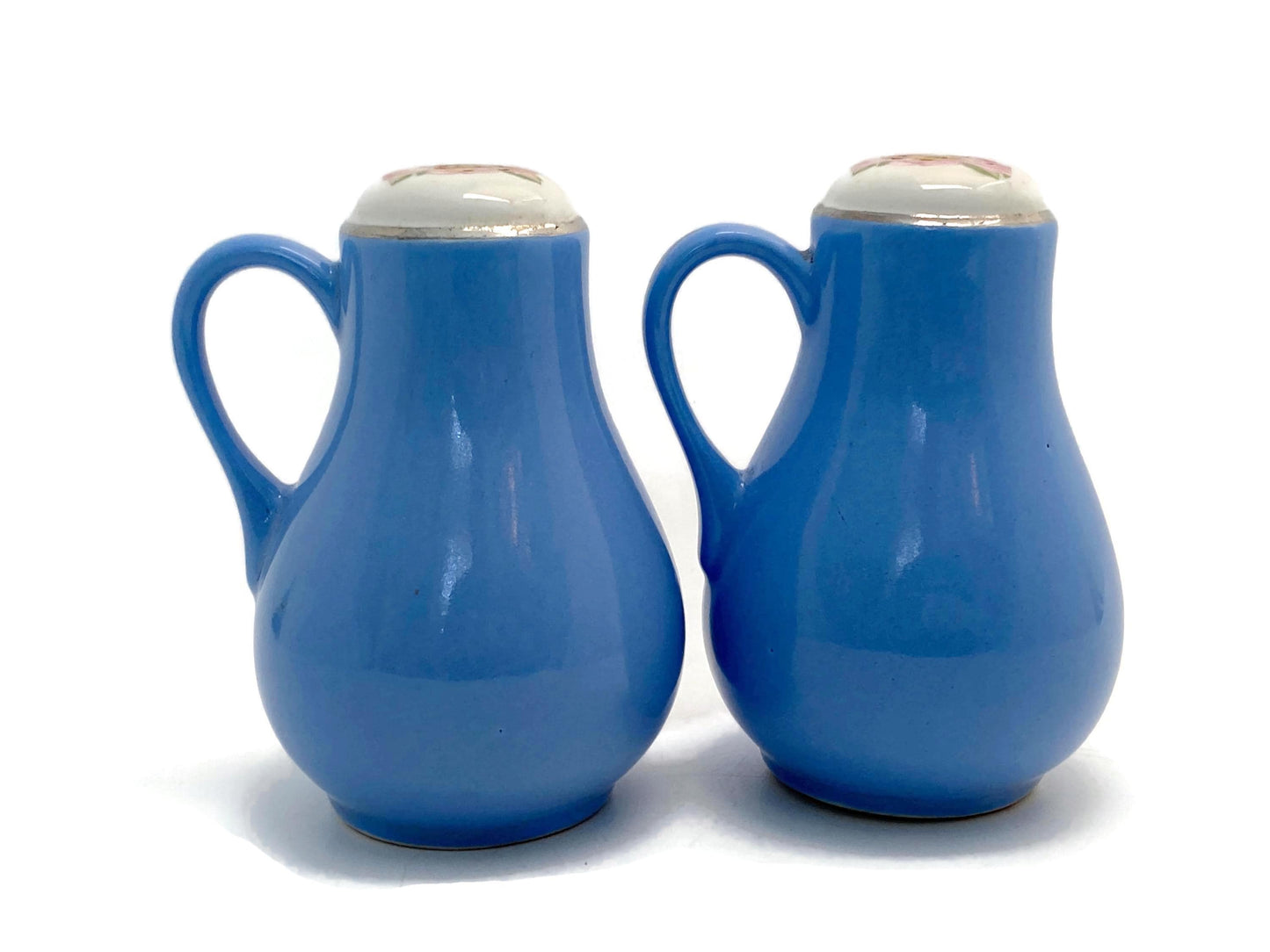 Vintage Salt and Pepper Shakers, Hall Pottery Royal Rose Medallion