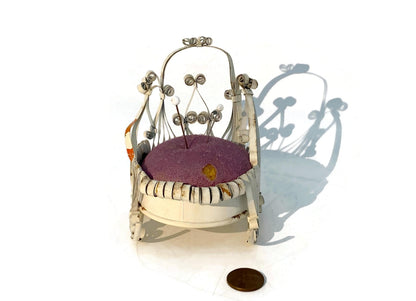 Vintage Tin Can Folk Tramp Art Pin Cushion at Duckwells