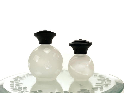 Vintage Glass Perfume Bottles, 1980s Deco Revival