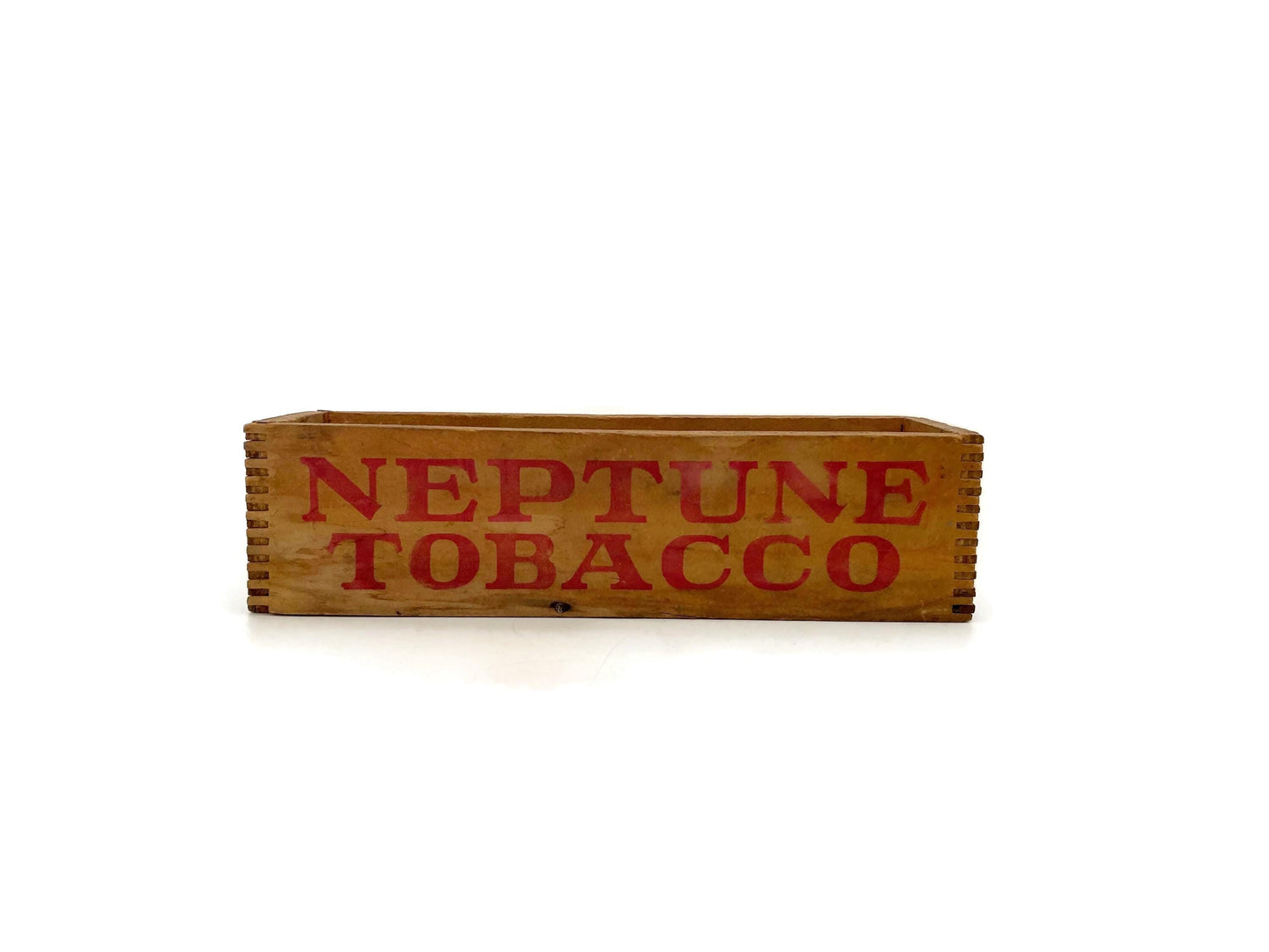 Antique Wooden Box, 1920s Neptune Advertising Box