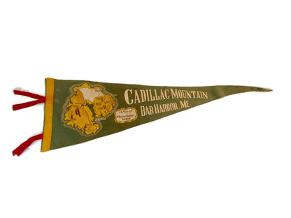 Vintage Cadillac Mountain, Bar Harbor Maine Pennant
