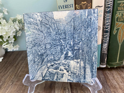 Antique Ceramic Tile of The Flume Gorge, Franconia NH at Duckwells