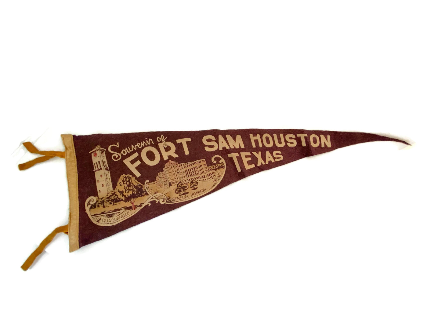 Vintage Ft. Sam Houston Texas Pennant at Duckwells