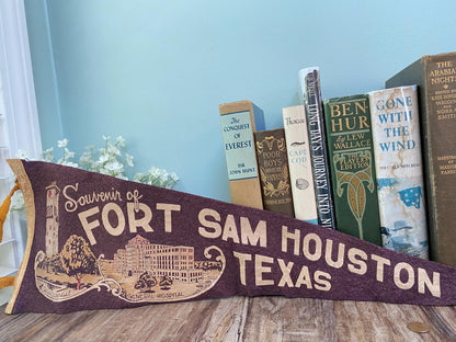 Vintage Ft. Sam Houston Texas Pennant at Duckwells