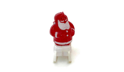 Vintage Santa Claus on his Sleigh, Midcentury Plastic Candy Container by Rosbro