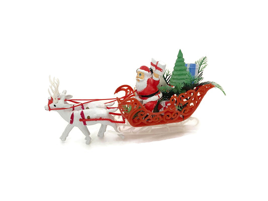 Midcentury Santa on Sleigh with Reindeer at Duckwells