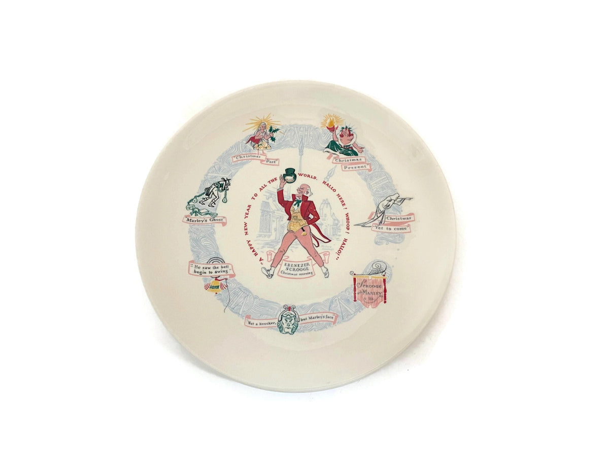 Vintage Ebenezer Scrooge Christmas Plate at Duckwells