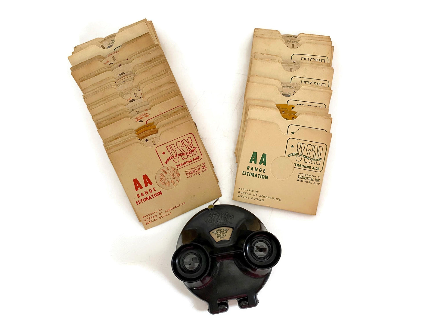 Vintage Sawyers View Master, 1940s US Navy Aviation Training Reels