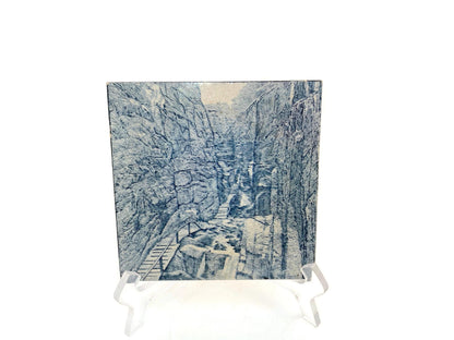 Antique Ceramic Tile of The Flume Gorge, Franconia NH at Duckwells