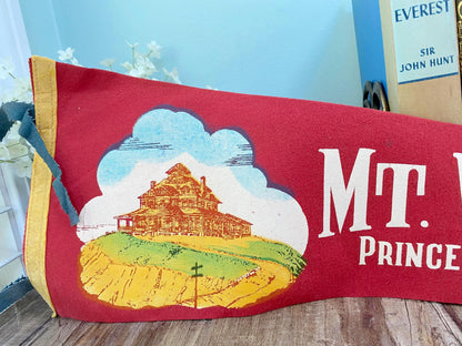 Vintage Mt. Wachusett Massachusetts Pennant