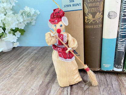 Vintage Christmas Ornaments circa 1970s Husk Mice and Raggedy Andy