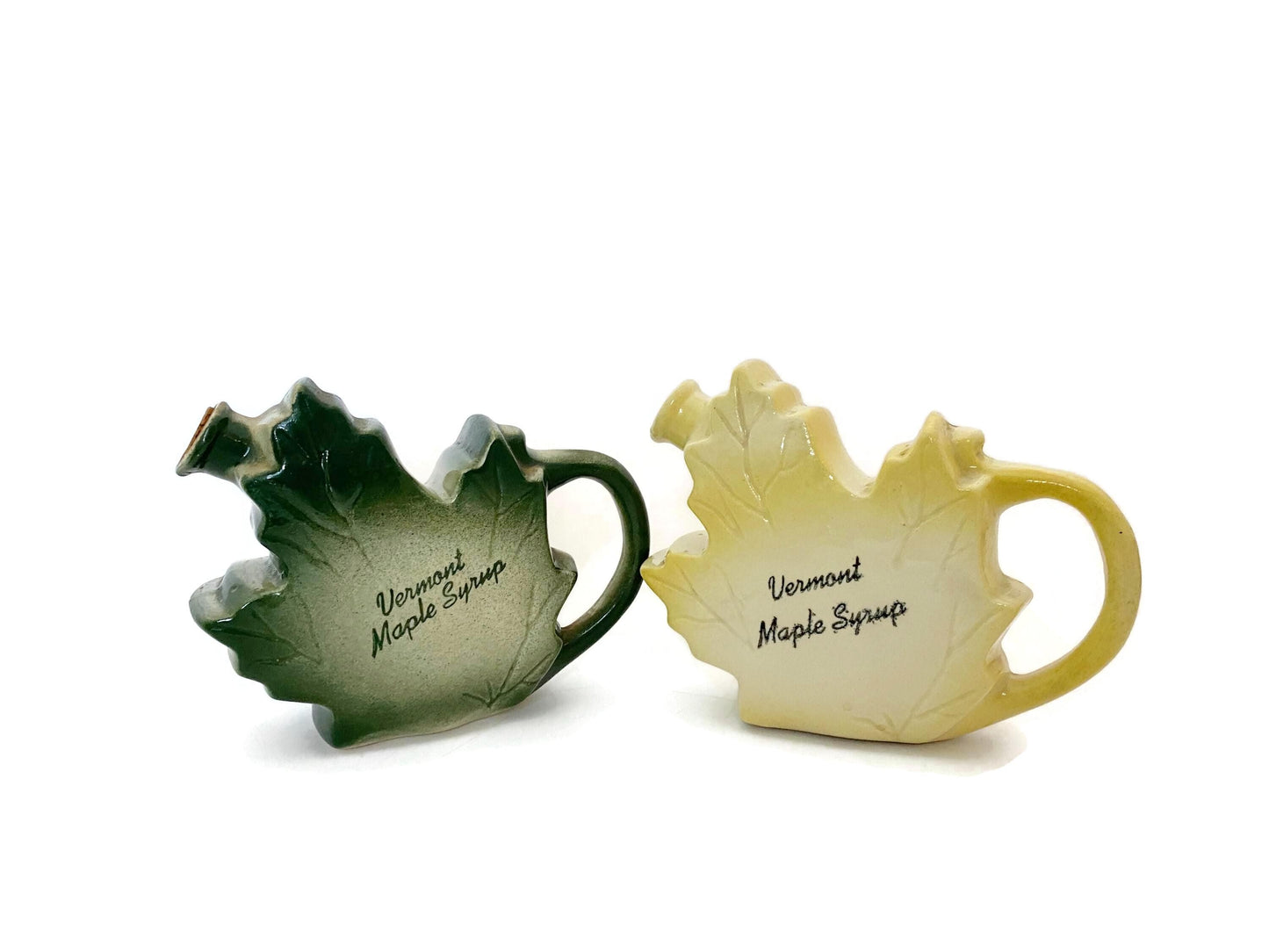 Vintage Vermont Maple Syrup Ceramic Pitchers