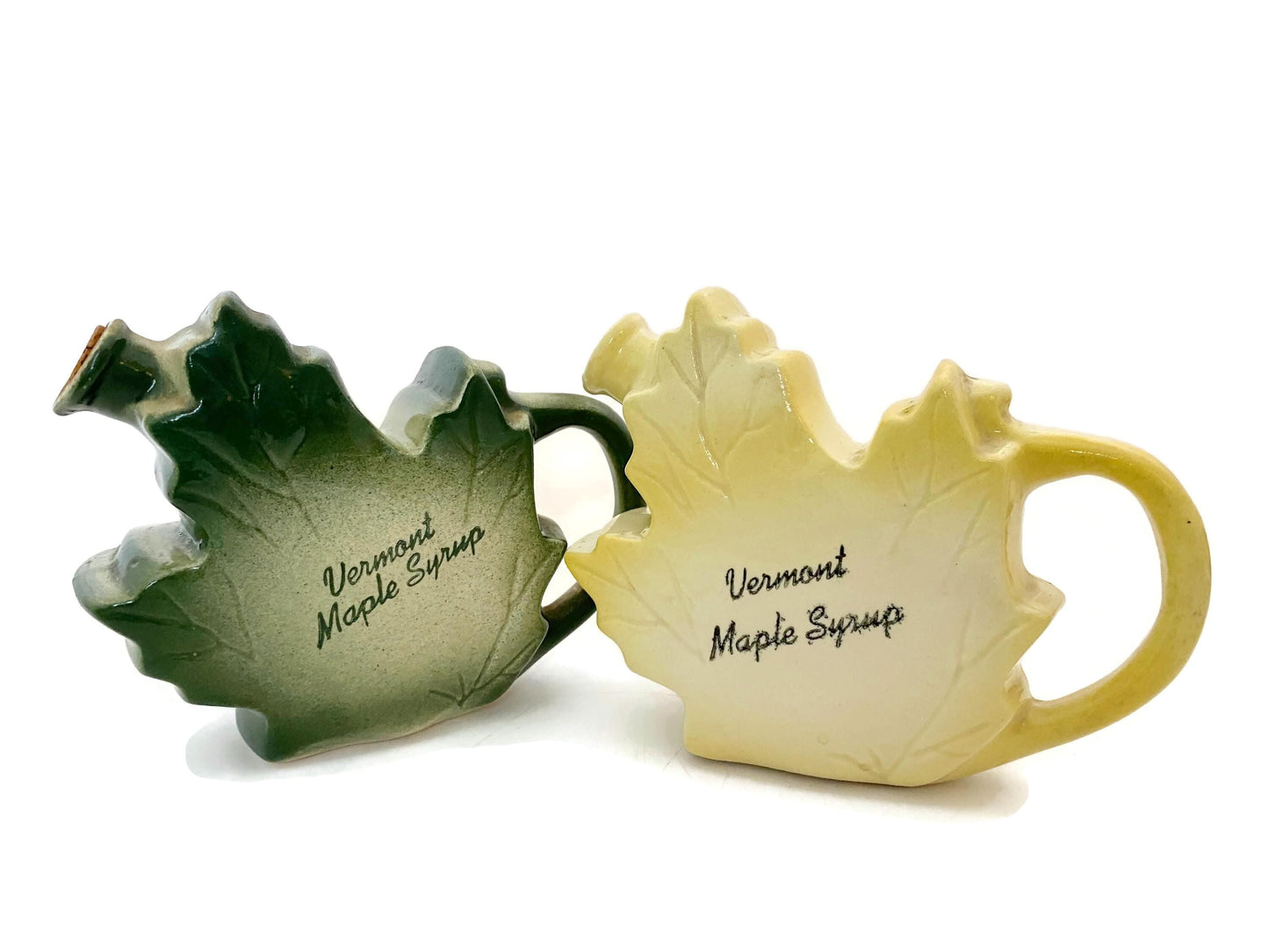 Vintage Vermont Maple Syrup Ceramic Pitchers
