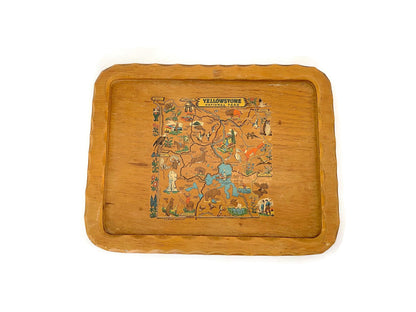 Vintage Wood Yellowstone National Park Souvenir Tray