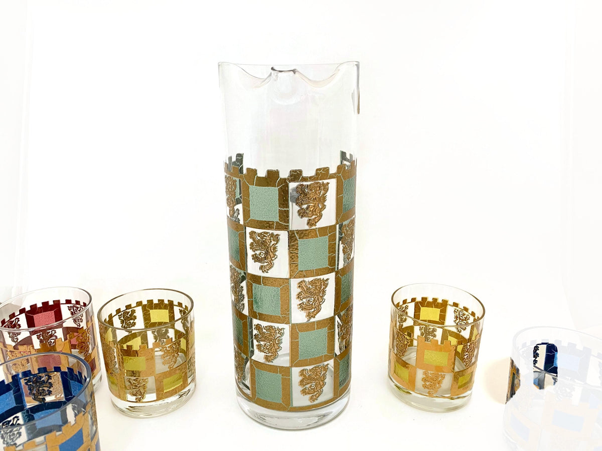Mid Century Barware Set by WV Glass Co.