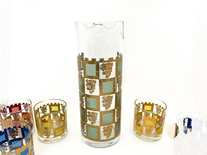 Mid Century Barware Set by WV Glass Co.