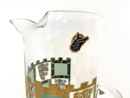 Mid Century Barware Set by WV Glass Co.