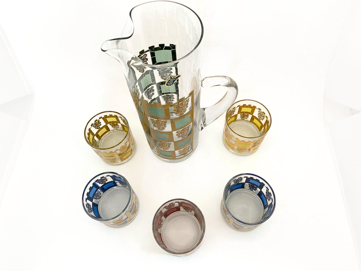 Mid Century Barware Set by WV Glass Co.