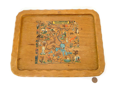 Vintage Wood Yellowstone National Park Souvenir Tray