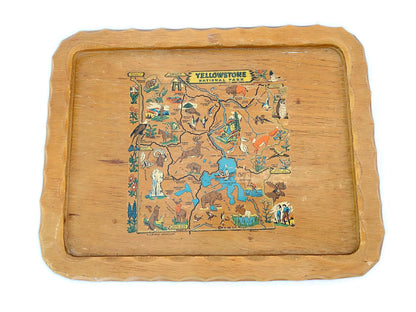 Vintage Wood Yellowstone National Park Souvenir Tray