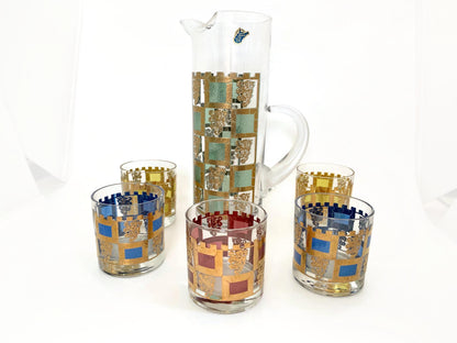 Mid Century Barware Set by WV Glass Co.