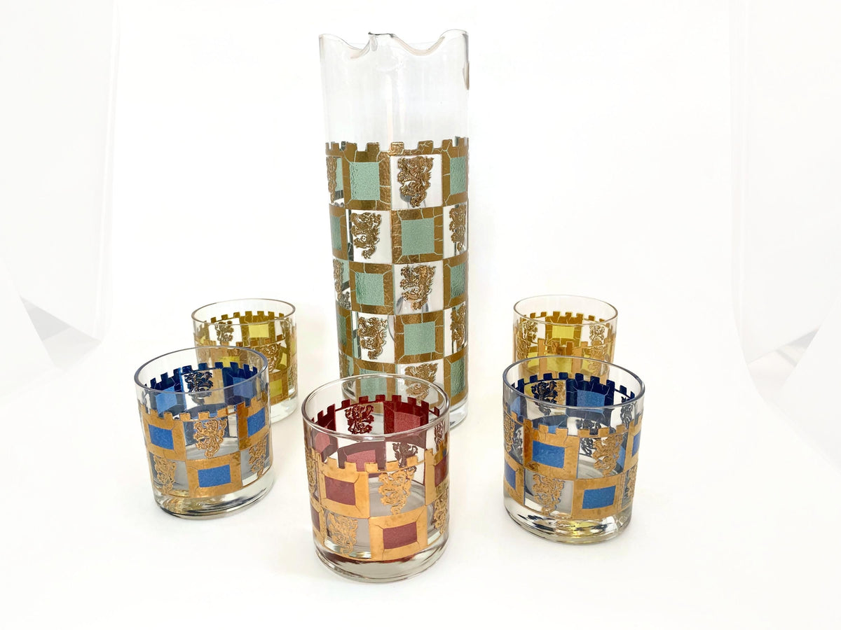 Mid Century Barware Set by WV Glass Co.