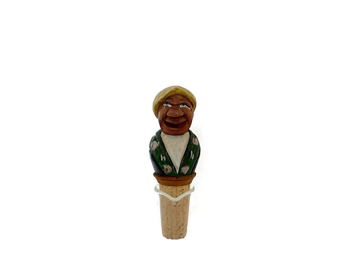 Vintage Carved Pirate Bottle Stopper by Anri at Duckwells