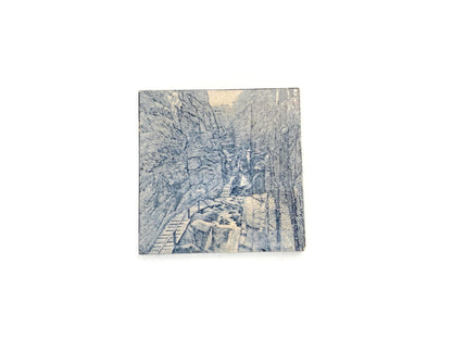 Antique Ceramic Tile of The Flume Gorge, Franconia NH at Duckwells