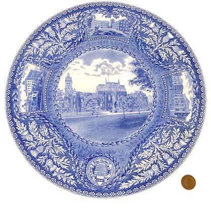 Vintage University of Pennsylvania Plate by Wedgwood, 1929 College Hall
