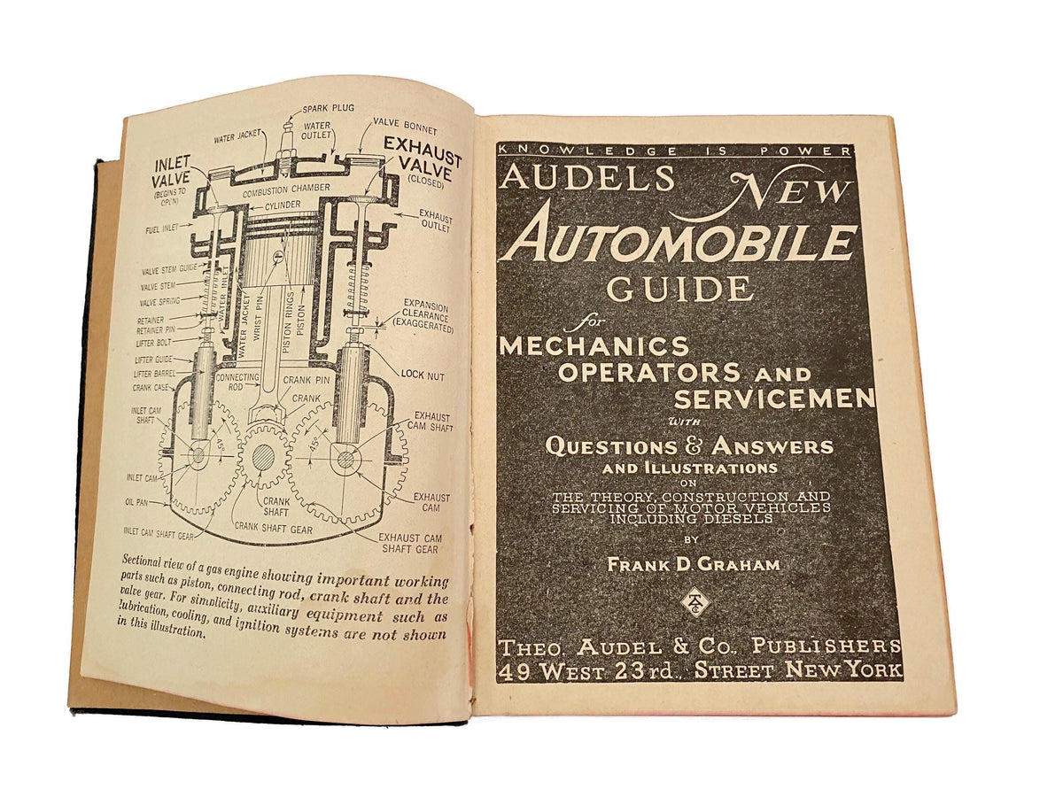 Vintage 1947 Audels New Automobile Guide for Mechanics