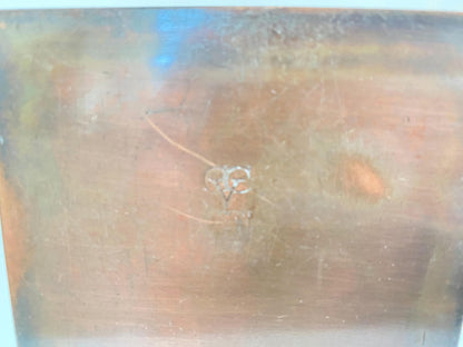 Vintage Copper Bookends in a Curled Leaf Design