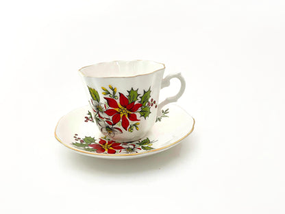 Vintage Christmas Cup and Saucer Set at Duckwells
