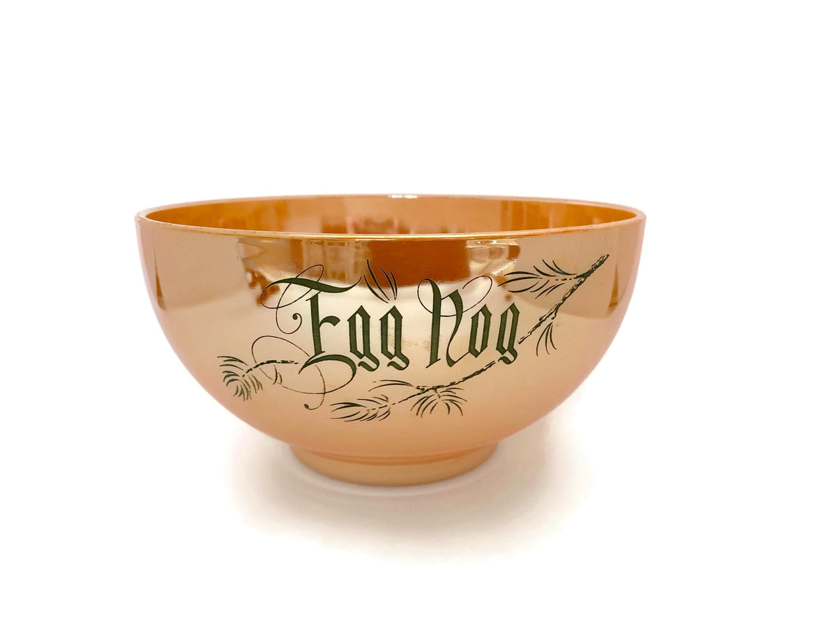 Vintage Christmas Egg Nog Punch Bowl at Duckwells