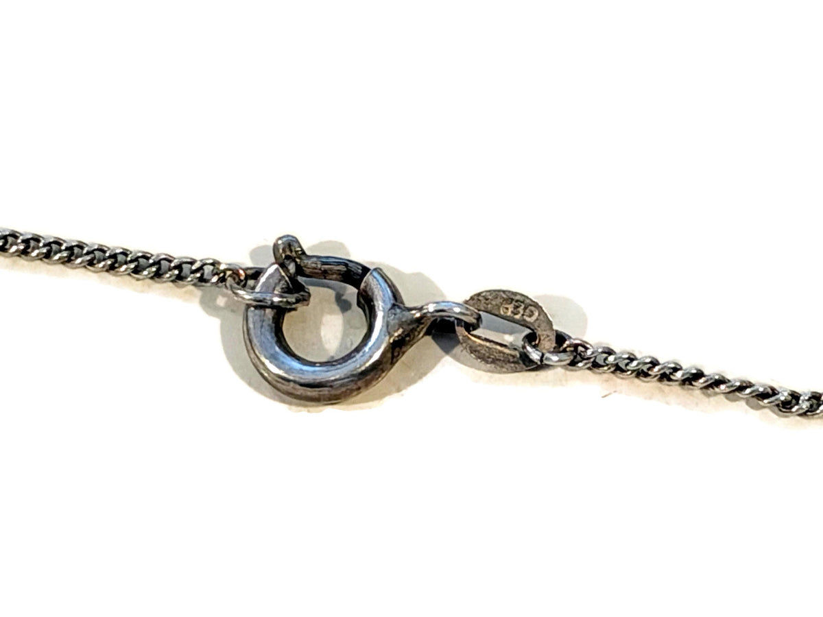 Vintage European Silver Blue Spinel Pendant