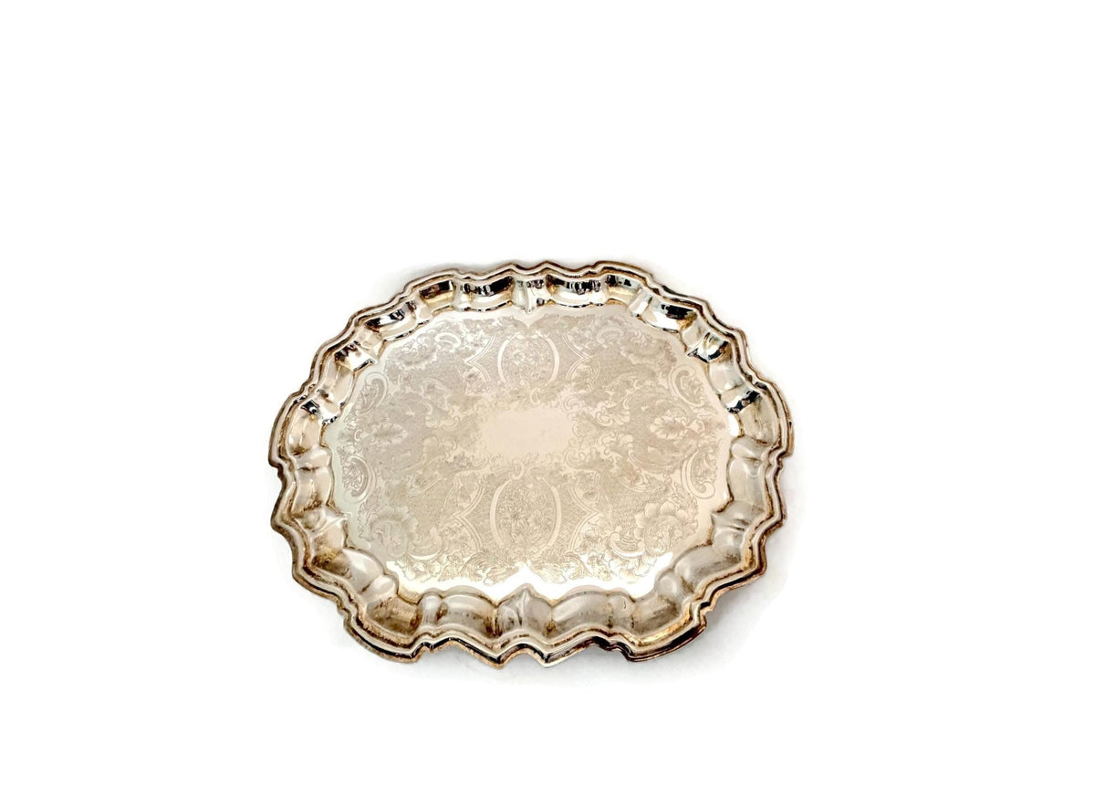 Vintage Ornate Silverplate Tray by Raimond