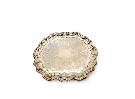 Vintage Ornate Silverplate Tray by Raimond