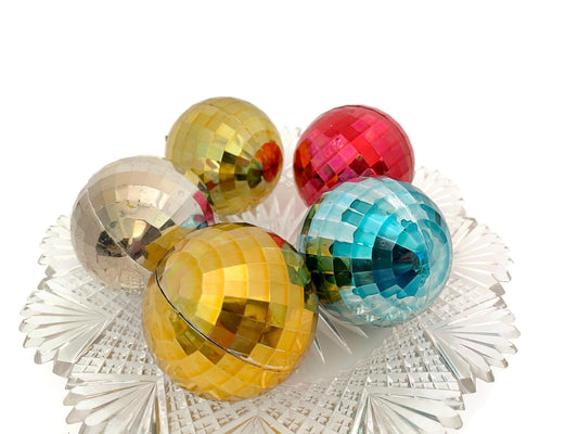 Vintage Christmas Ornaments, Reflective Disco Balls at Duckwells
