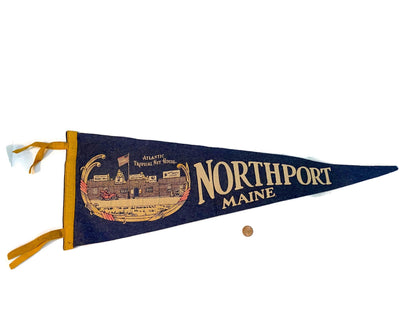 Vintage Northport Maine Pennant a Midcentury Felt Travel Souvenir