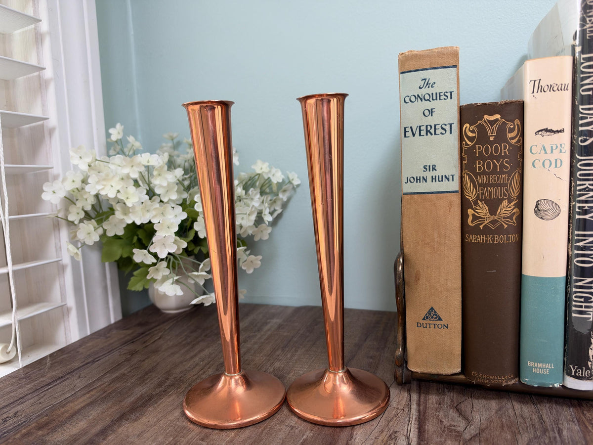 Vintage Copper Bud Vases