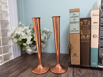 Vintage Copper Bud Vases