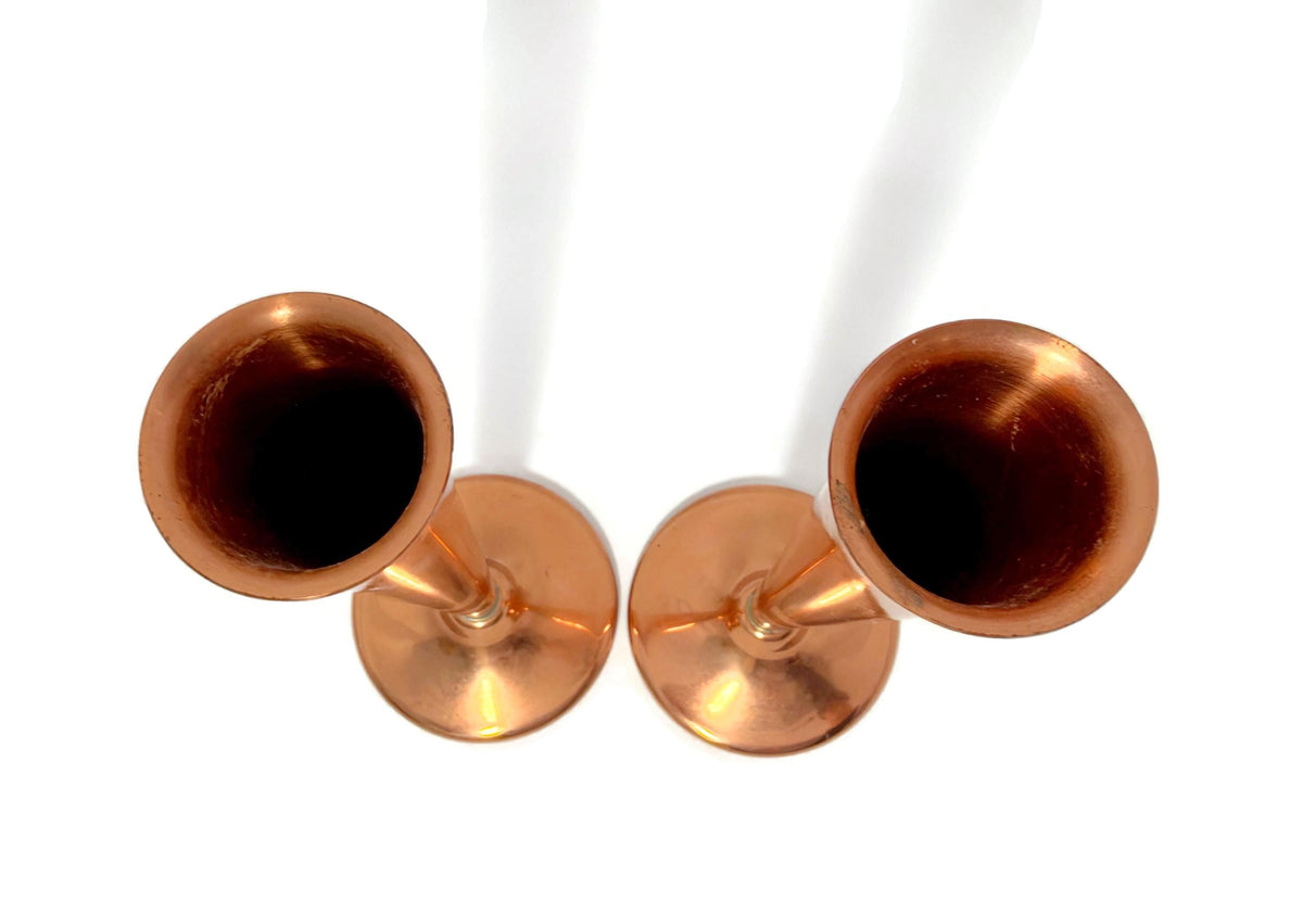 Vintage Copper Bud Vases