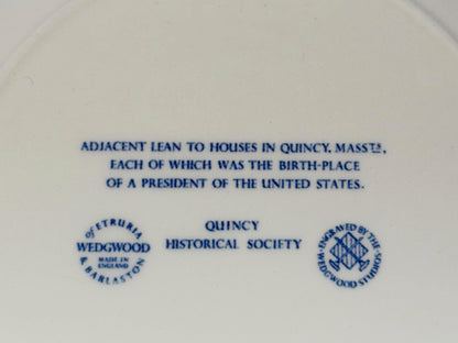 Vintage  Wedgwood Quincy Massachusetts Souvenir Plate, Presidents' Birthplaces